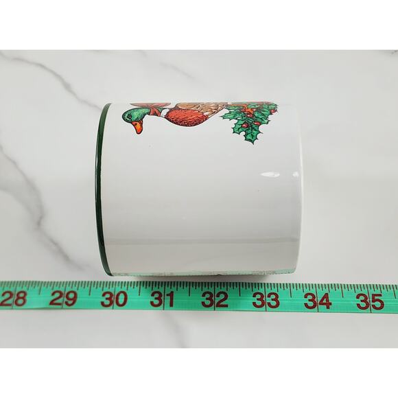 Marvelous Mug Potpourri Press Coffee Mug Teacup 10oz Duck Holly Berry 1987 Korea - Picture 14 of 15